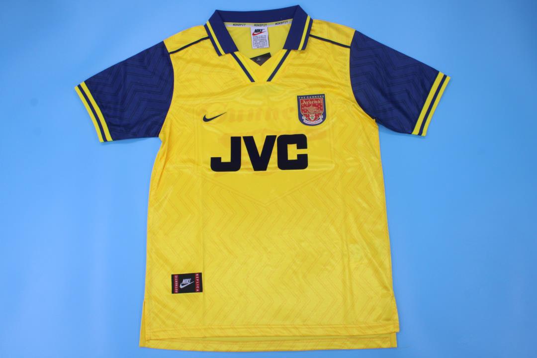 AAA Quality Arsenal 96/97 Away Yellow Soccer Jersey